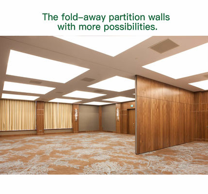 Bom preço. Wooden Finish Movable Partition Wall with 304 Stainless Steel Roller and Dupont POM Roller for Office Framed Construction on-line