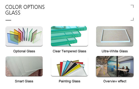 Bom preço. Parede divisória de vidro para escritório com estética moderna e otimização de espaço on-line