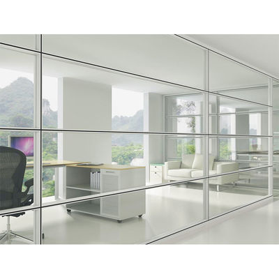 Bom preço. Modern Glass Partition Wall with Stainless Steel 304# Accessories 100mm Thickness and 4500mm Height for Office Spaces on-line