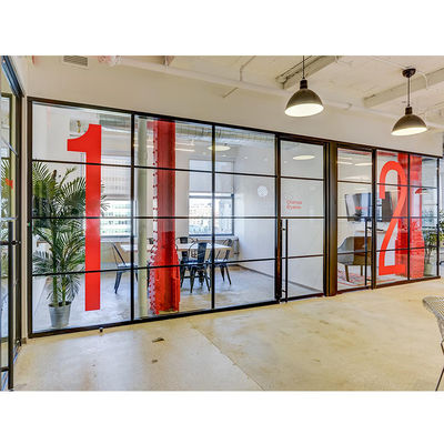 Bom preço. Divisão de vidro de escritório de vidro de vidro único divisórias de parede de sala de reuniões para sala de reuniões on-line