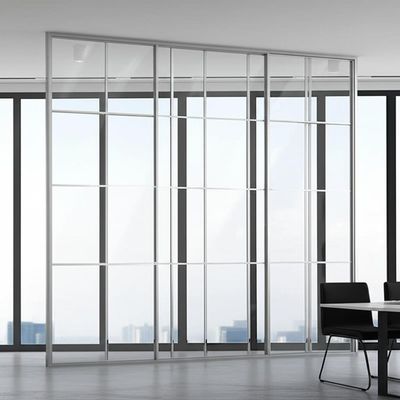 Bom preço. Office Glass Partition Wall with 108mm/90mm Thickness Up to 3000mm Height and 1200mm Grid Width for Aluminum Frame on-line