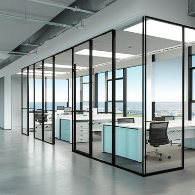 Bom preço. Single Glazed Office Glass Partition Wall with Sound Insulation and 108mm/90mm Thickness for Panoramic System on-line