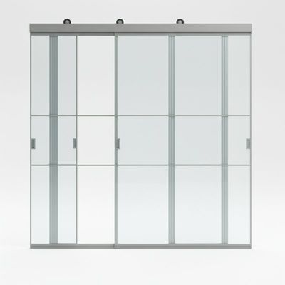 Portable Tempered deslizante de vidro duplo vidrado escritório parede divisória de vidro para quarto