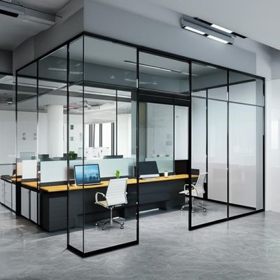Bom preço. Single Glazed Aluminium Frame Glass Partition Wall with 30-42dB Sound Insulation and Customizable Design for Sturdy Durable Office Use on-line