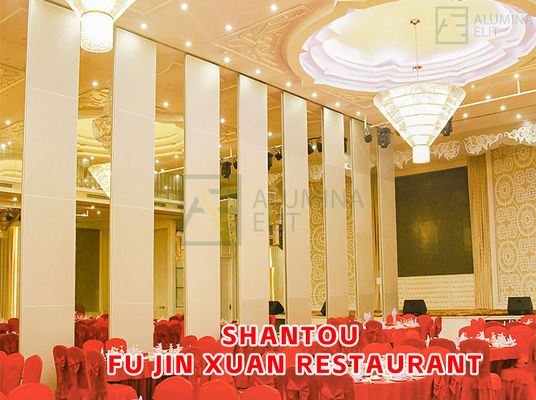 Bom preço. Restaurante Shantou Fu Jin Xuan: Parede divisória móvel deslizante à prova de som com espessura de 68CM, poder de vedação de 800N e atração magnética de 40N/m on-line
