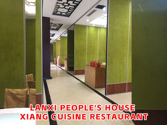 Bom preço. Sistema de parede divisória operável com estrutura de liga de alumínio com classificação de Stc 42-56dB e acabamento da superfície do tecido on-line